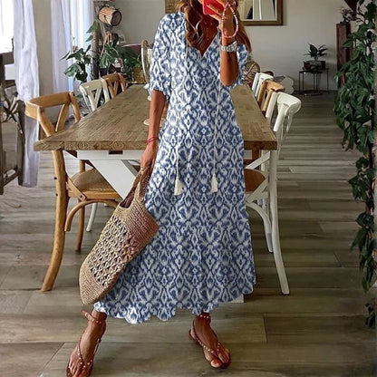 Luna | Mühelos Boho-Stil Midi Kleid