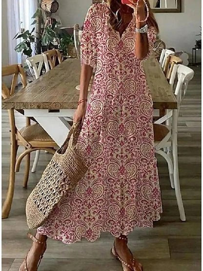Luna | Mühelos Boho-Stil Midi Kleid