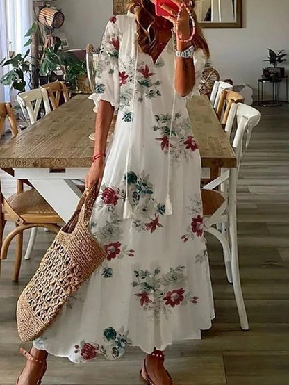 Luna | Mühelos Boho-Stil Midi Kleid