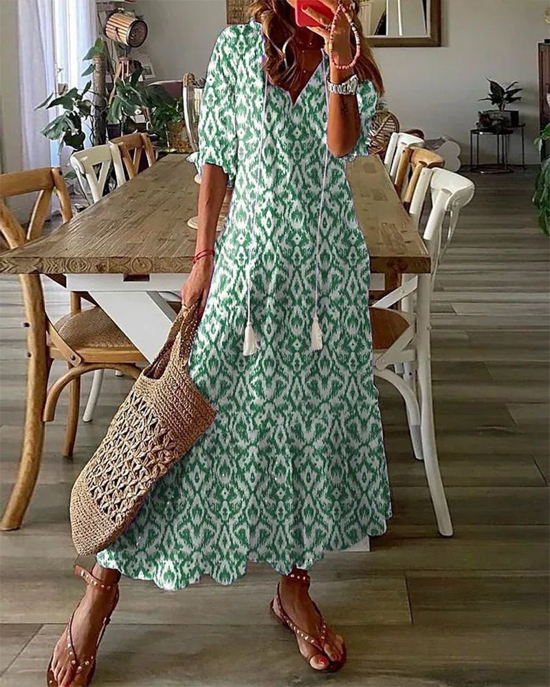 Luna | Mühelos Boho-Stil Midi Kleid
